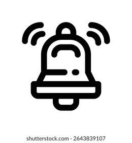 ícone da linha de notificação. Ícone de vetor limpo e minimalista para sites, aplicativos móveis, apresentações e logotipos. Totalmente dimensionável e personalizável para qualquer projeto.