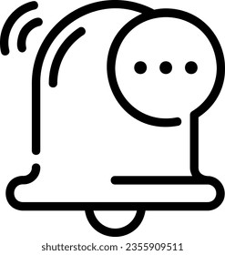 vector de ilustración de línea de notificación