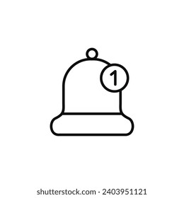 Notification line icon isolated on white background