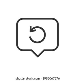 Notification line icon in trendy style. Stroke vector pictogram isolated on a white background. Notification premium outline icons.