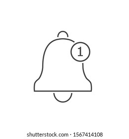 Notification line icon. Vector bell icon