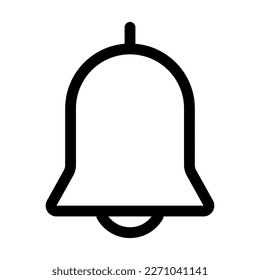plantilla de diseño vectorial de icono de línea de notificación e ilustración