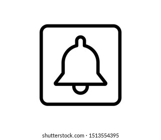 Notification line icon. Vector symbol in trendy flat style on white background. Bell sing for design.