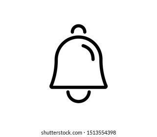 Symbol der Benachrichtigungszeile. Vektorillustration-Symbol im trendigen, flachen Stil auf weißem Hintergrund. Glocke singt für Design.