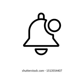 Notification line icon. Vector symbol in trendy flat style on white background. Bell sing for design.