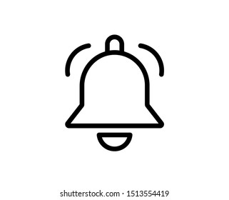 Notification line icon. Vector symbol in trendy flat style on white background. Bell sing for design.