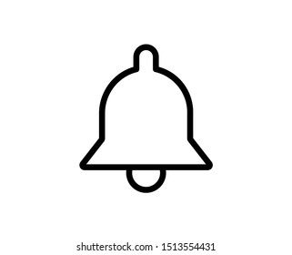 Notification line icon. Vector symbol in trendy flat style on white background. Bell sing for design.