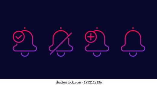 Notification line icons for apps and web