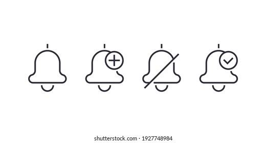 Iconos de línea de notificación en blanco