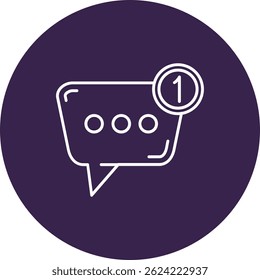 Entwurf des Vektorsymbols für Benachrichtigungszeile