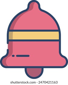 Notificación de Ilustración vectorial de color lineal
