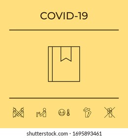 Icono lineal de notificación - añadir a los marcadores, añadir a favoritos, guardar.
