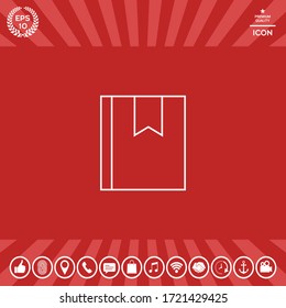Notification linear icon - add to bookmarks, add to favorites, save.