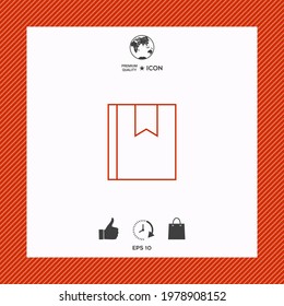 Notification linear icon - add to bookmarks, add to favorites, save. Graphic elements for your design