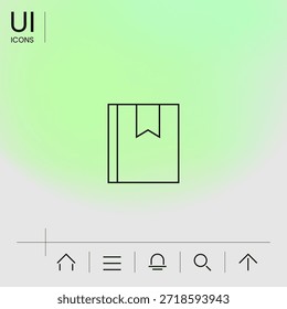 Guardar Icono lineal de notificación - añadir a los marcadores, añadir a favoritos, etc. Elementos gráficos para su diseño
