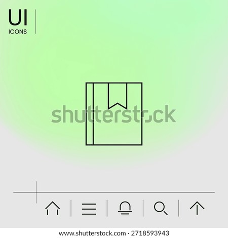 Notification linear icon - add to bookmarks, add to favorites, save. Graphic elements for your design