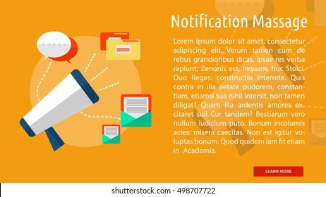 Notification Massage Conceptual Banner