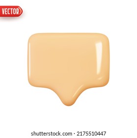 Notification message dialog. Realistic 3d design In plastic cartoon style. Icon isolated on white background. Vector illustration