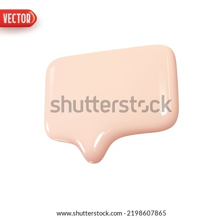 Notification message dialog. Realistic 3d design In plastic cartoon style. Icon isolated on white background. Vector illustration