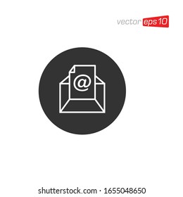 Diseño de logotipo de icono de mensaje de notificación o correo electrónico