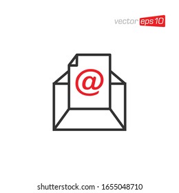 Notification Message or Email Icon Logo Design