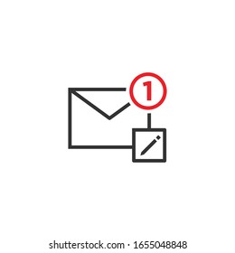Notification Message or Email Icon Logo Design