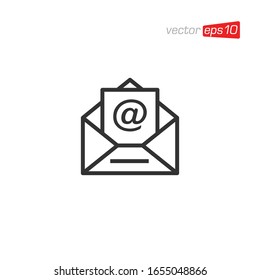 Logo-Design für Benachrichtigungsnachricht oder E-Mail-Symbol