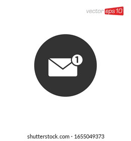 Diseño de logotipo de icono de mensaje de notificación o correo electrónico