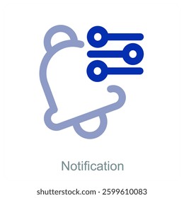 Notification and message icon concept