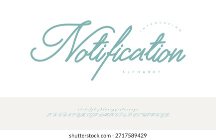 Vector casual moderno del alfabeto de la fuente del alfabeto del script del pincel para el diseño de las redes sociales