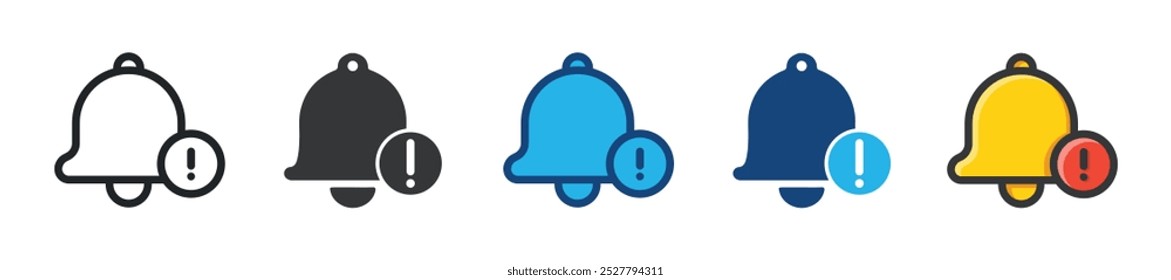 Notification multi series style icons collection. Minimal icon and symbol vector illustration