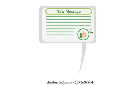
Notification of new message insolated vector illustration