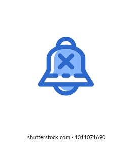 Notification Off Icon . bell disable Logo . User Interface Symbol