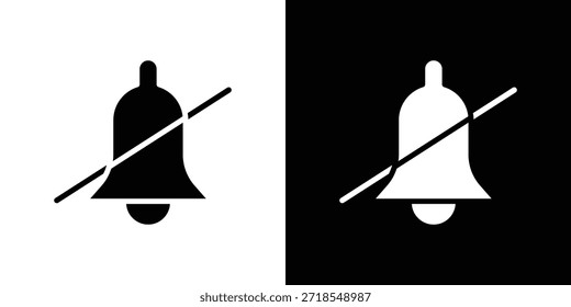 Benachrichtigung von Symbol Silhouette Vektorgrafik einzelne flache Stil