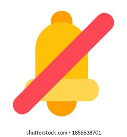 Notification Off icon vector illustration in flat style for any projects, use for website mobile app presentation