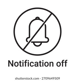 Notificación del icono. Símbolo de línea de Vector para un Sitio web, tarjeta de producto, presentación y App móvil, embalaje o instrucción. Signo de esquema editable