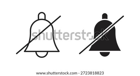 Notification off icons Symbol, logo illustration. icon concept for web design