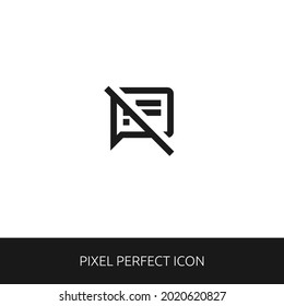 Notification Off Pixel Perfect Icon for Web, App, Presentation. editable outline style. simple icon vector eps 10