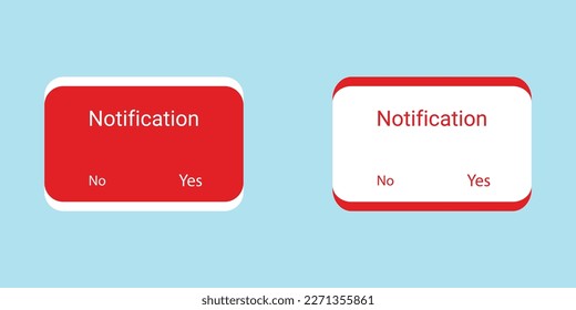 The Notification on the blue background. Reminder icon. Vector illustration
