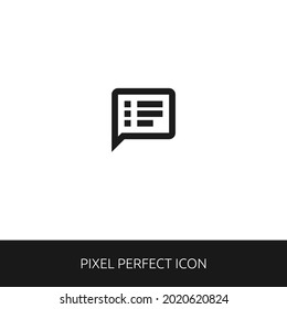 Notification On Pixel Perfect Icon for Web, App, Presentation. editable outline style. simple icon vector eps 10