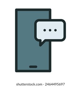 Notificación en un smartphone. Icono sobre la conversación