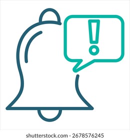 Esquema de notificación Ilustración de icono único azul
