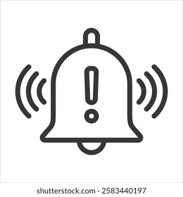 Notification Outline Icon Vector Illustration