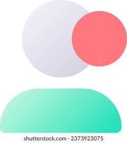 Notification from personal page pixel perfect flat gradient two-color ui icon. Message from system. Simple filled pictogram. GUI, UX design for mobile application. Vector isolated RGB illustration