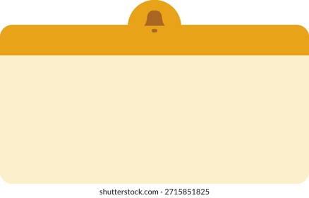 Encabezado emergente de notificación con icono de campana