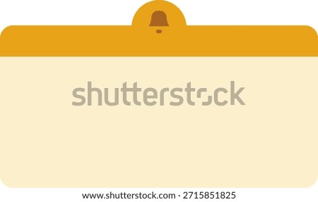Notification pop up header with bell icon