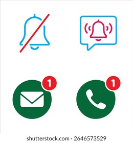 Notification Pop-up bell with ringing alert