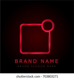 Notification red chromium metallic logo