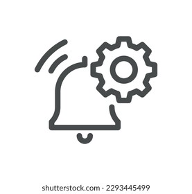 Benachrichtigungsbezogene Symbolumrandung und lineare Vektorgrafik.