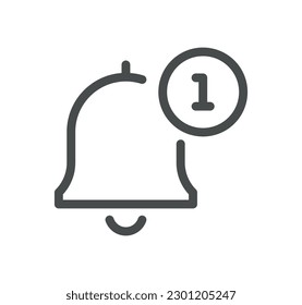 Benachrichtigungsbezogene Symbolumrandung und lineare Vektorgrafik.